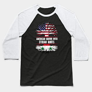 American Grown with Syrian Roots USA Flag Baseball T-Shirt